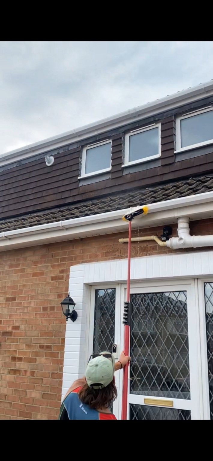 Gutter and fascia washing